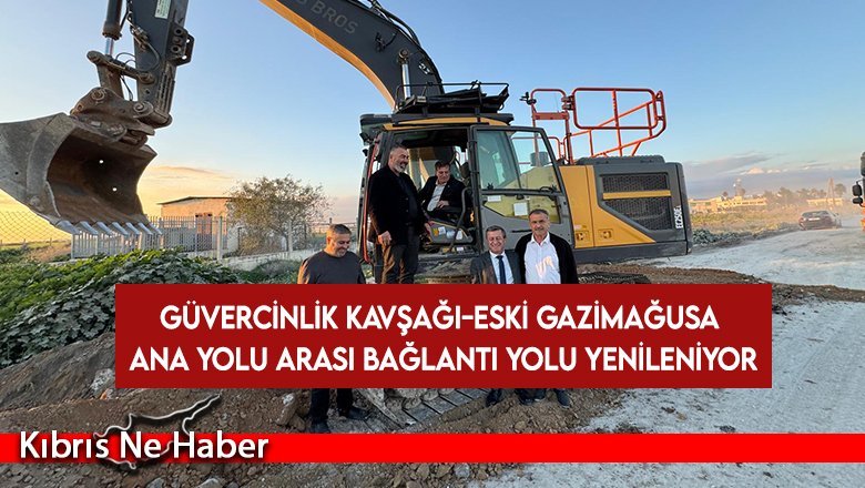 Güvercinlik Kavşağı-eski Gazimağusa ana yolu arası bağlantı yolu yenileniyor