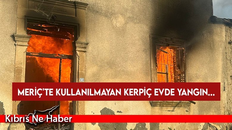 Meriç'te kullanılmayan kerpiç evde yangın...