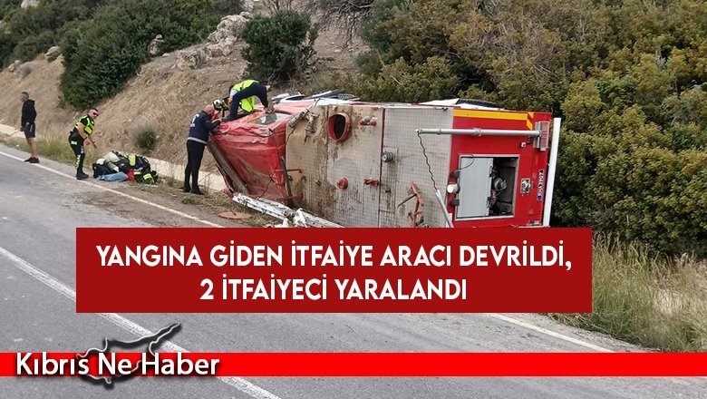 Yangına Giden İtfaiye Aracı Devrildi, 2 İtfaiyeci Yaralandı