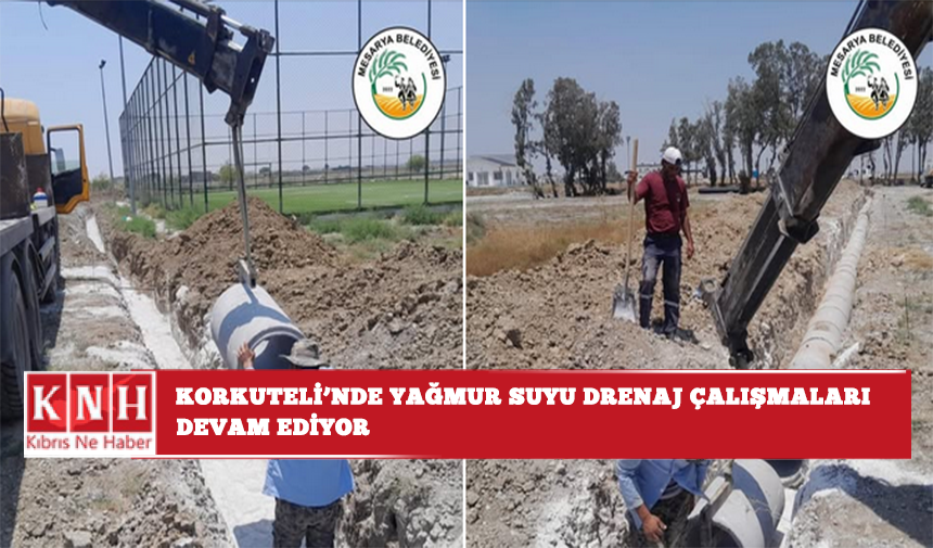 Korkuteli’nde yağmur suyu drenaj çalışmaları devam ediyor