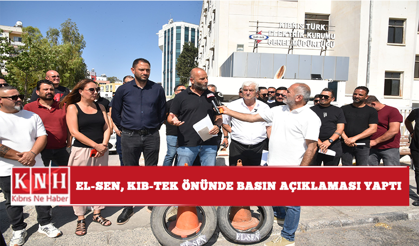 EL-SEN, KIB-TEK önünde basın açıklaması yaptı