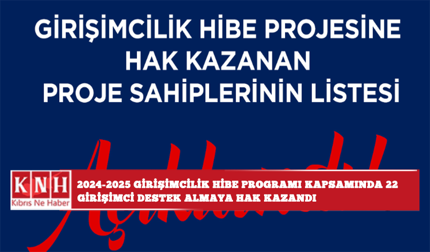 2024-2025 Girişimcilik Hibe Programı kapsamında 22 girişimci destek almaya hak kazandı
