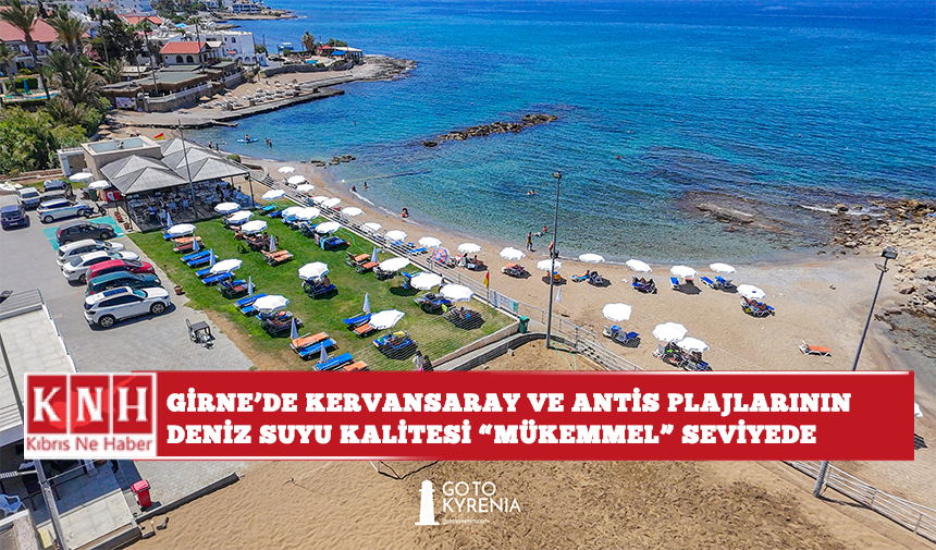Girne'de Kervansaray ve Antis Plajlarının Deniz Suyu Kalitesi "Mükemmel" Seviyede