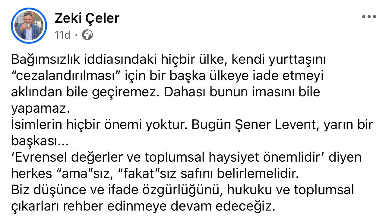 Çeler, “Herkes ‘Ama’sız ‘Fakat’sız Safını Belli Etmelidir”