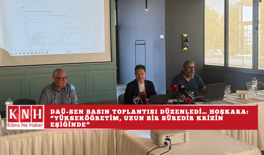 DAÜ-SEN basın toplantısı düzenledi… Hoşkara: “Yükseköğretim, uzun bir süredir krizin eşiğinde”