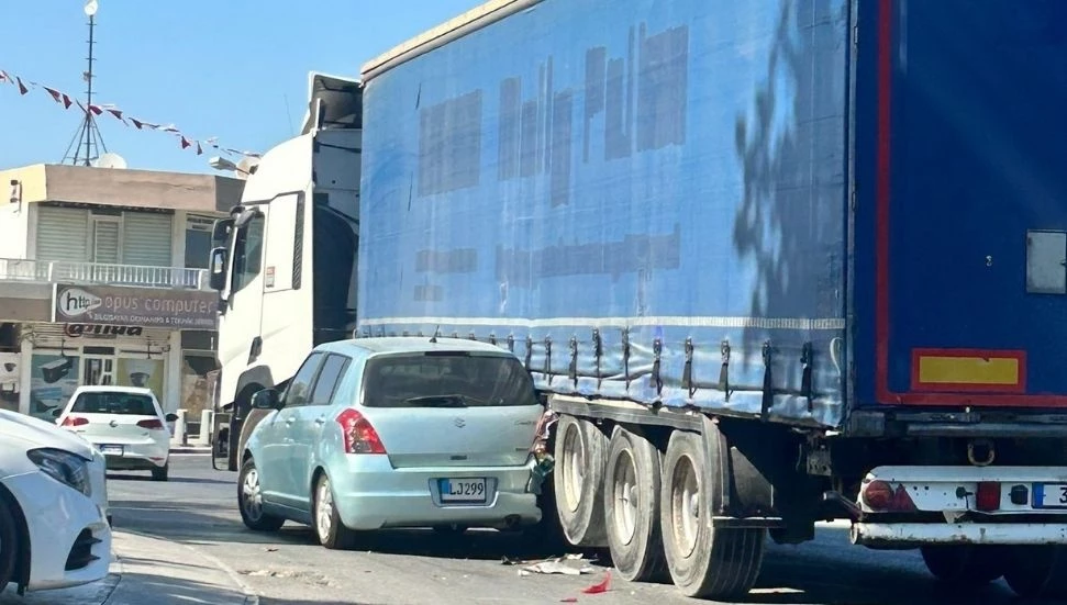 Gazimağusa'da trafik kazası