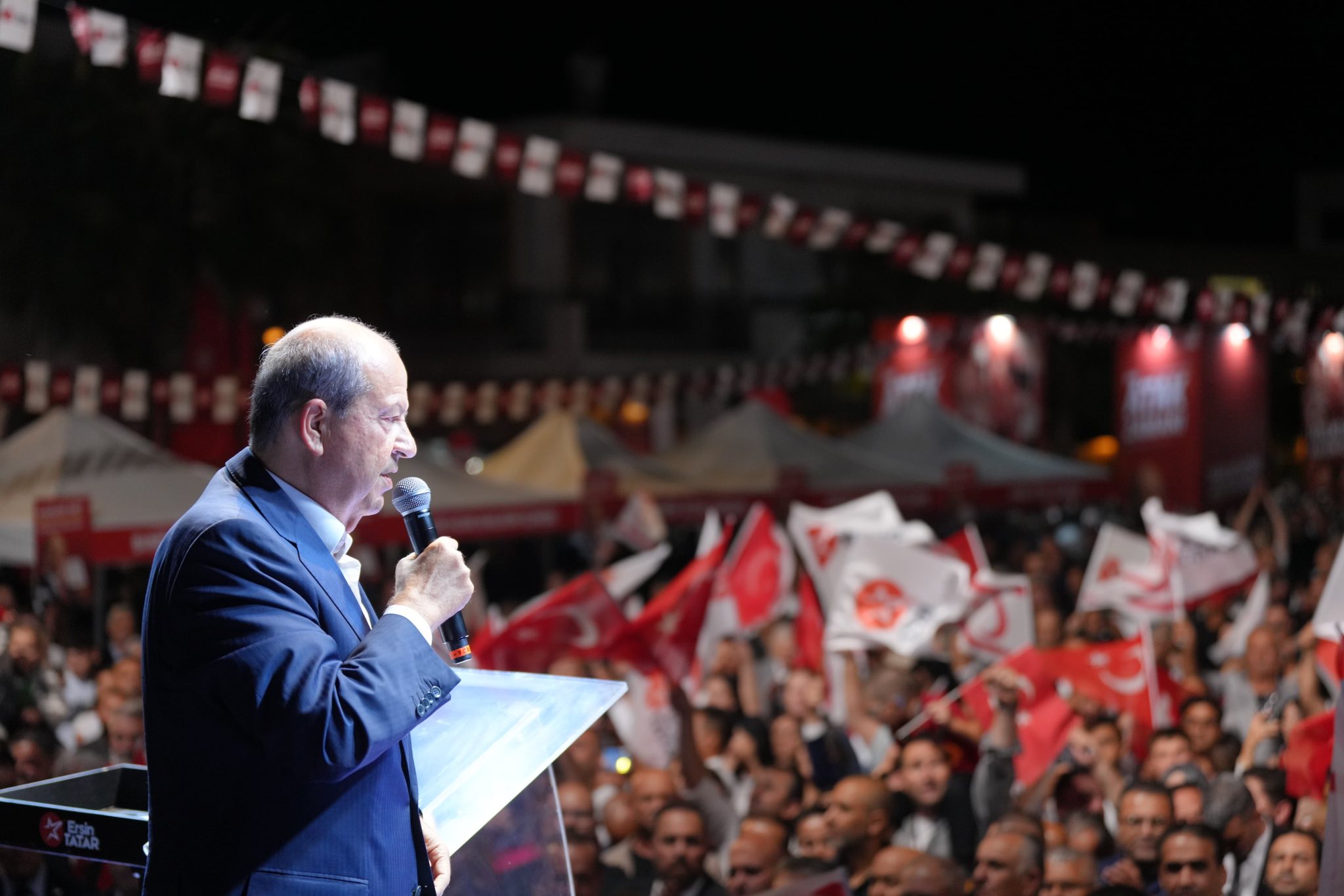 Tatar Mağusa mitinginde konuştu: “Halkımız yalan tufanına inanmaz”