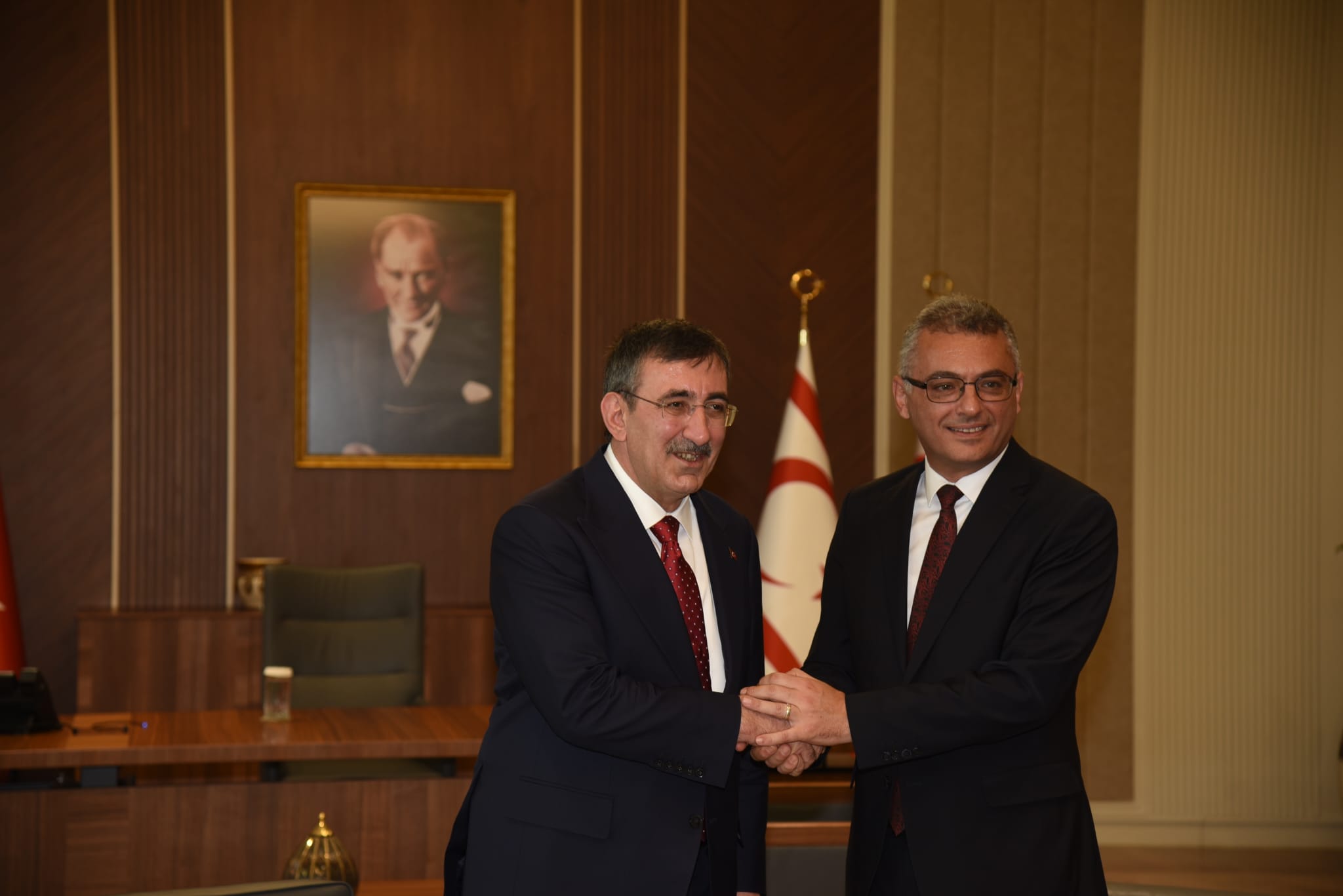 Cumhurbaşkanı Erhürman, Cevdet Yılmaz ile bir araya geldi