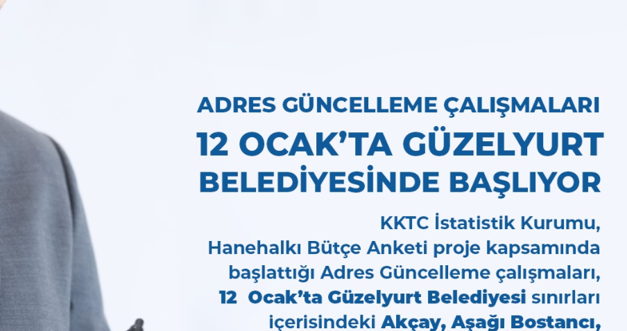 Adres güncelleme çalışmaları dün Güzelyurt’ta başladı