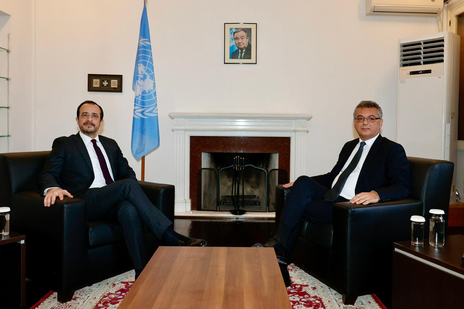 Cumhurbaşkanı Erhürman ile Rum Lider Hristodulidis'in görüşmesi başladı