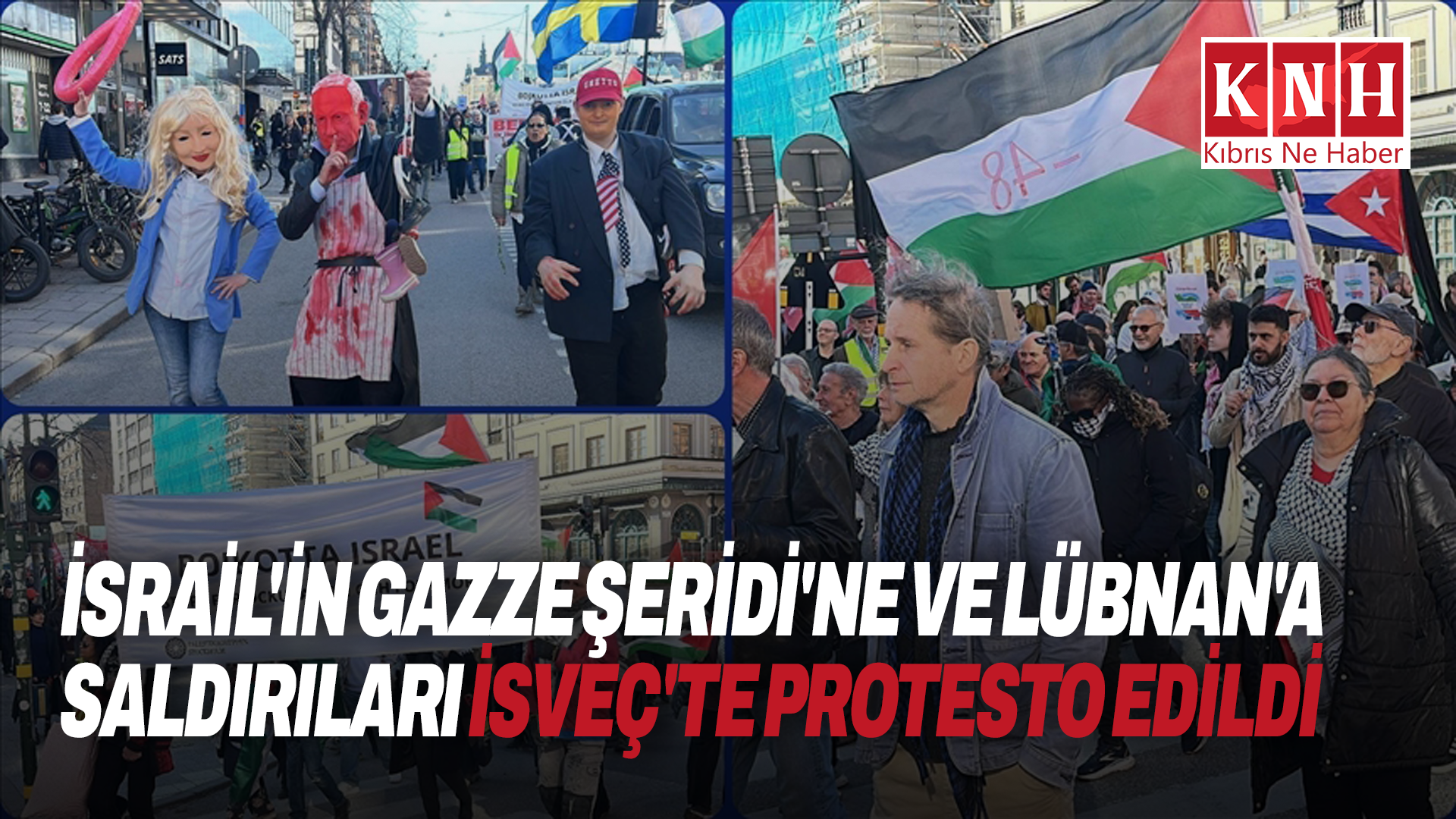 İsrail'in Gazze Şeridi'ne ve Lübnan'a saldırıları İsveç'te protesto edildi