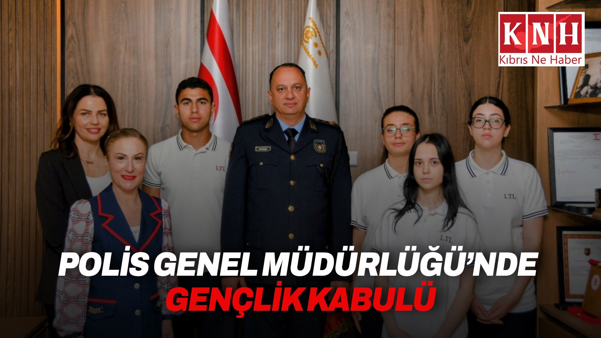 Polis Genel Müdürü Adalıer Lefkoşa Türk Lisesi öğrencilerini kabul etti