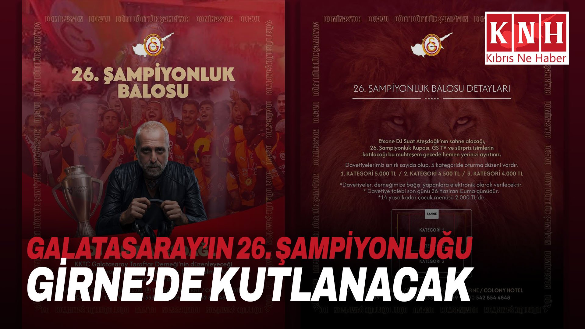Galatasaray’ın 26. şampiyonluğu Girne’de kutlanacak