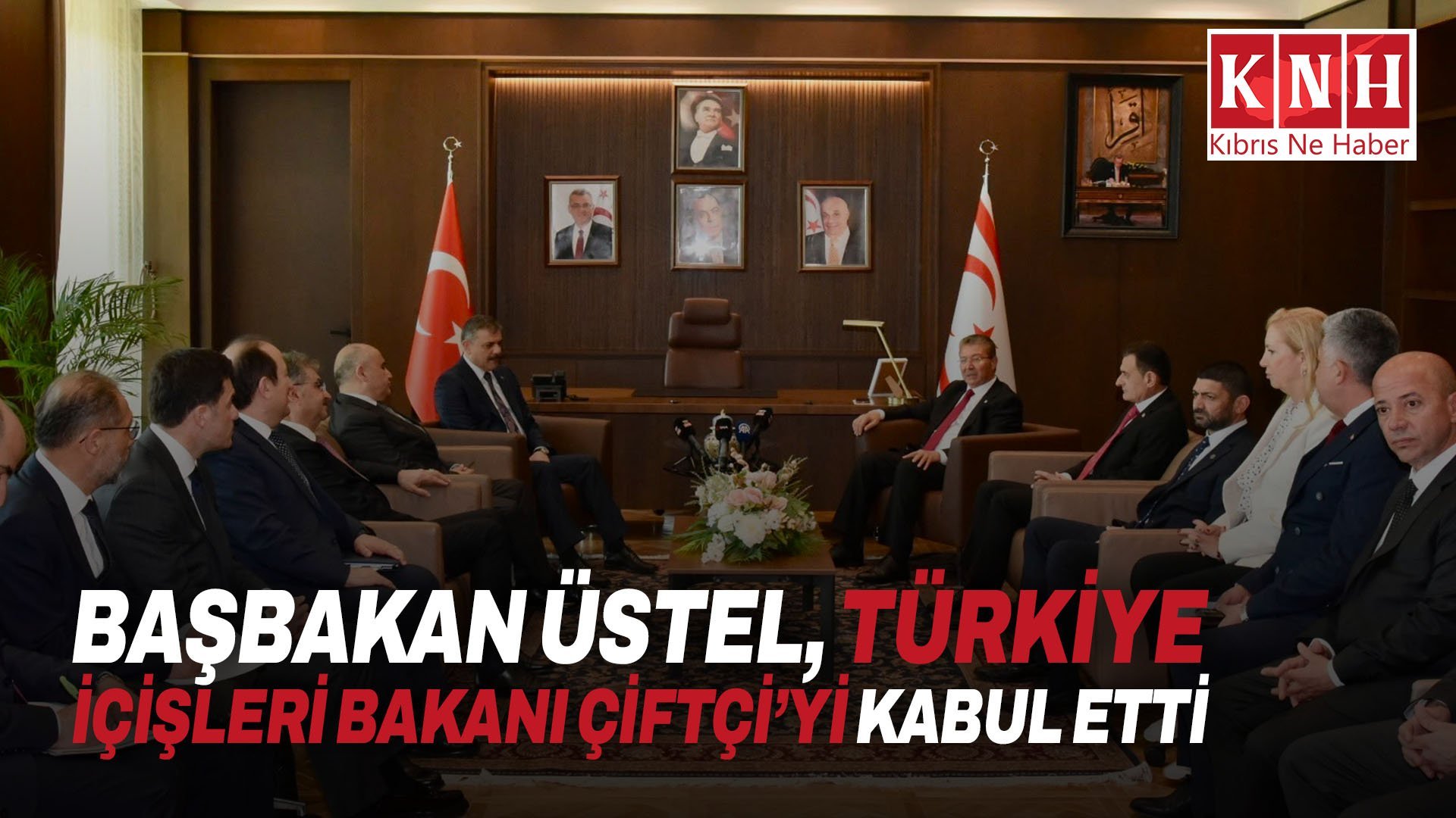 Başbakan Üstel, Türkiye İçişleri Bakanı Çiftçi’yi kabul etti
