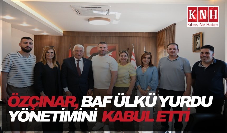 Güzelyurt Belediye Başkanı Özçınar, Baf Ülkü Yurdu yönetimini kabul etti