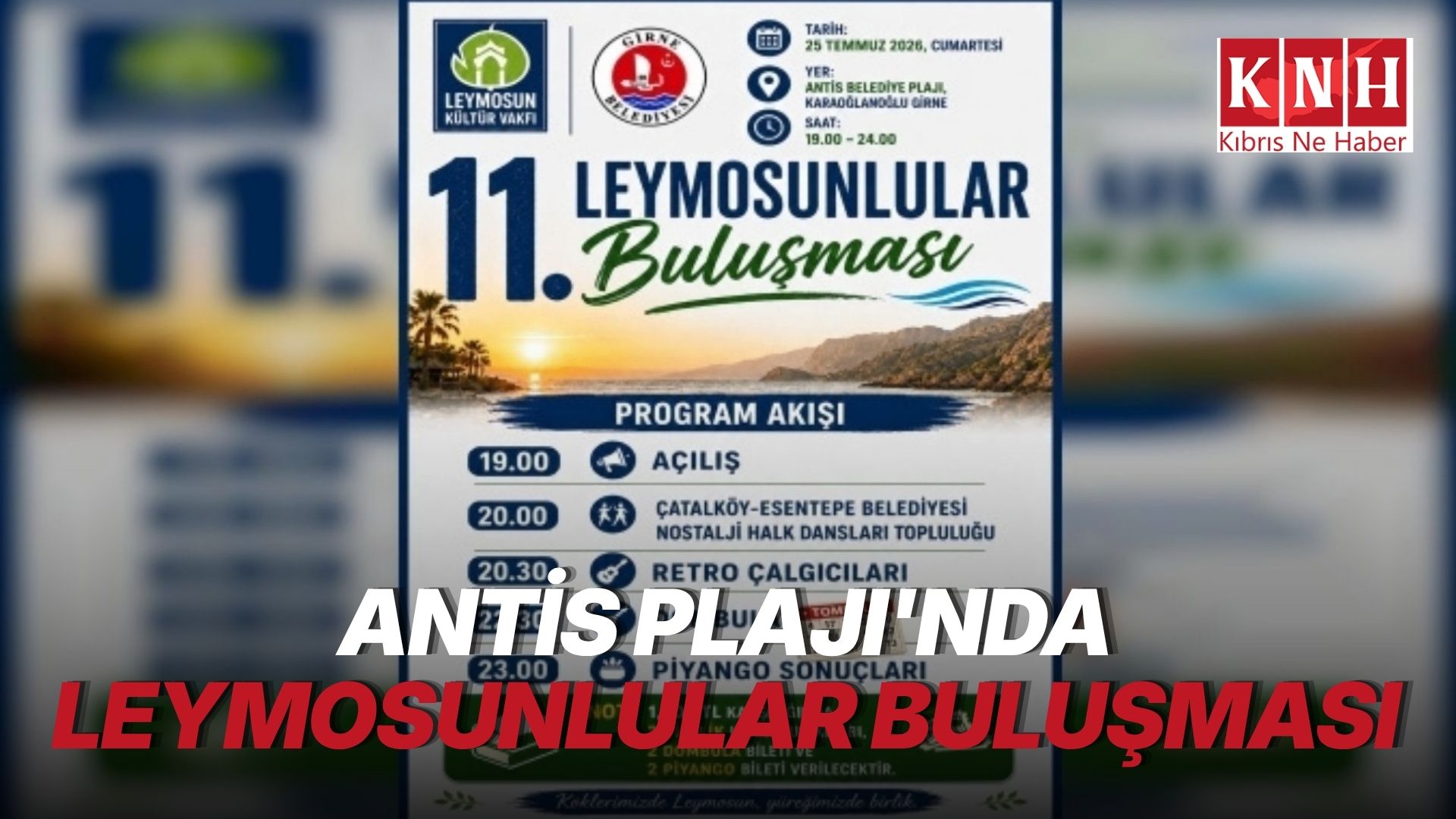 Leymosunlular Antis Halk Plajı'nda buluşacak
