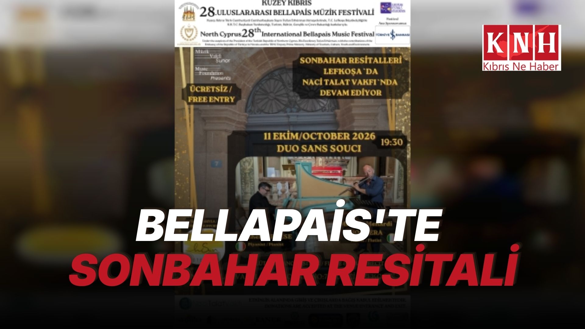 Sonbahar resitalleri Lefkoşa’da Naci Talat Vakfı’nda devam edecek