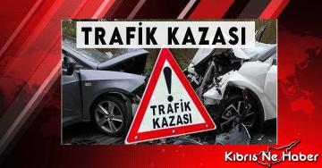 Mağusa-Lefkoşa anayolunda kaza…Toprak sete çarpıp takla attı!