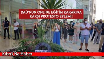 DAÜ’nün online eğitim kararına karşı protesto eylemi!