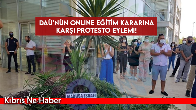 DAÜ’nün online eğitim kararına karşı protesto eylemi!