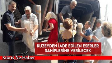 Kuzeyden iade edilen eserler sahiplerine verilecek