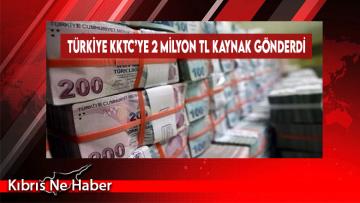 Türkiye KKTC’ye 2 Milyon TL Kaynak Gönderdi