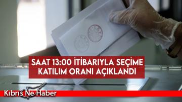 Saat 13:00 itibarıyla seçime katılım oranı açıklandı