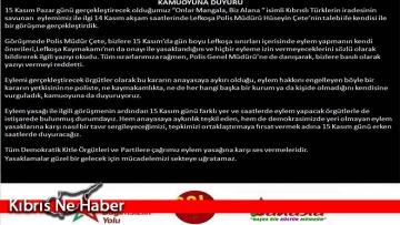 Eyleme yasak!