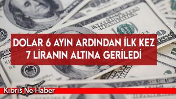 Dolar 6 ayın ardından ilk kez 7 liranın altına geriledi