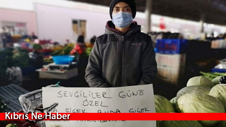 Sevgililer Günü’nde “O da çiçek, bu da çiçek” diyerek, karnabaharda indirim yaptı