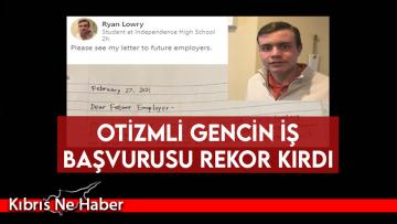 Otizmli gencin iş başvurusu rekor kırdı