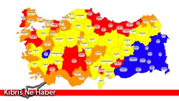 Türkiye’nin koronavirüs risk haritası paylaşıldı