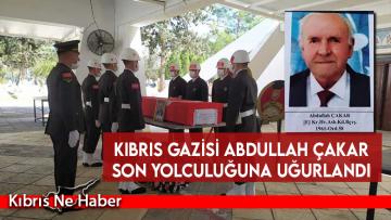 Kıbrıs Gazisi Abdullah Çakar son yolculuğuna uğurlandı