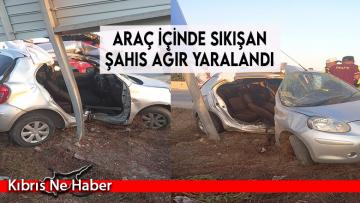 Gazimağusa – Karpaz Anayolu’nda kaza: 1 kişi ağır yaralandı!