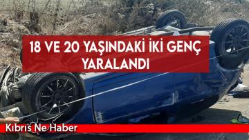 Virajı alamadı su kanalına düştü….
