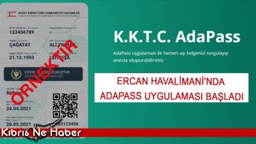Ercan Havalimanı’nda Adapass Uygulaması Başladı