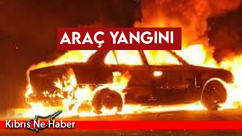 Garajdaki araba alev aldı!