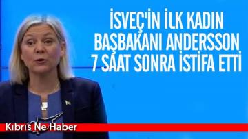 Andersson, 7 saattin ardından istifa etti
