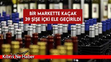 Alsancak’ta Bir Markette Kaçak 39 Şişe İçki Ele Geçirildi