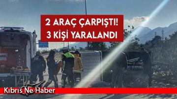 Girne-Alsancak Çevre yolunda kaza, 3 yaralı