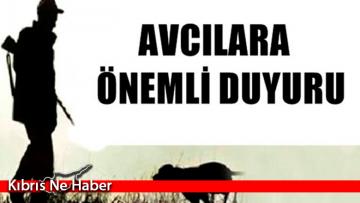 Avcıların dikkatine!