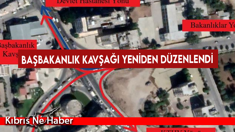 Başbakanlık kavşağı yeniden düzenlendi