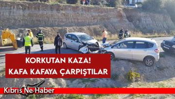 Girne- Tatlısu Anayolunda korkutan kaza! 3 yaralı