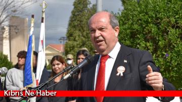 Tatar: “Kahraman Kıbrıs Türkleri sayesinde bugün devlet sahibiyiz”