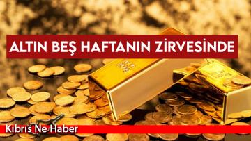 Altın beş haftanın zirvesinde