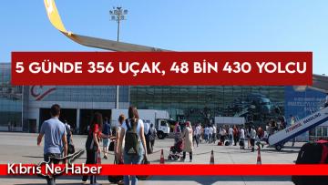 Ercan’da bayram yoğunluğu: 5 günde 356 uçak, 48 bin 430 yolcu