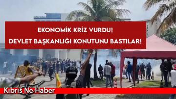 Ekonomik krizin vurduğu Sri Lanka’da binlerce kişi Devlet Başkanlığı konutuna yürüdü!