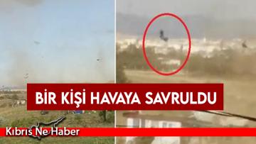 Burdur’da hortum: Bir kişi havaya savruldu