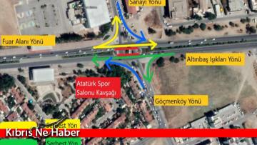 Atatürk Spor Salonu (Sanayi) Kavşağı sinyalizasyon sistemi yarın 6 saat kapatılacak