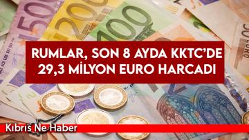 Rumlar, son 8 ayda kredi kartlarıyla KKTC’de 29,37 milyon Euro harcadı
